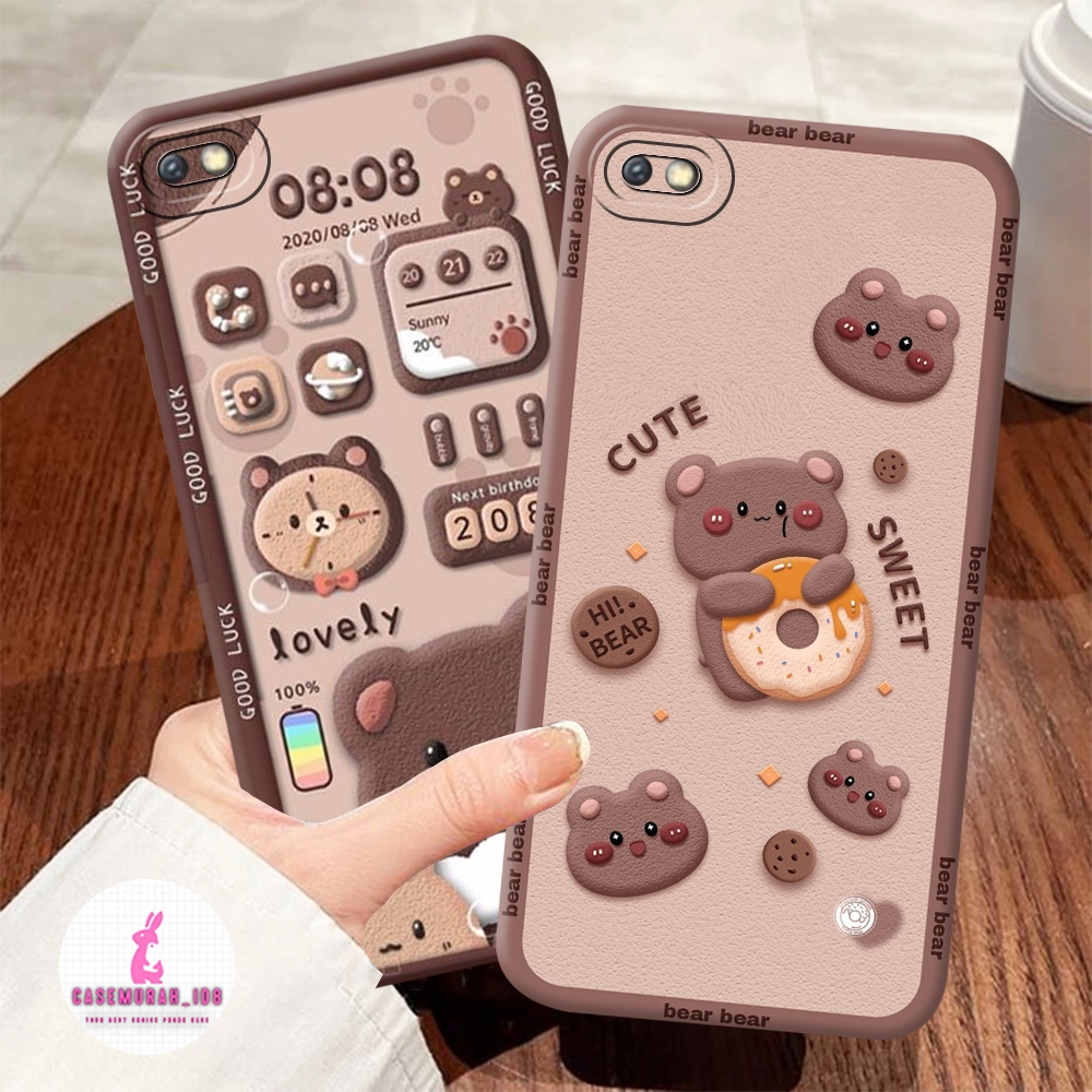 Softcase REDMI 6A 6 5A 4A NOTE 6 5 5PRO 5A 5A PRIME Case Bear Brown Cute - Case Cantik - Case Bear -