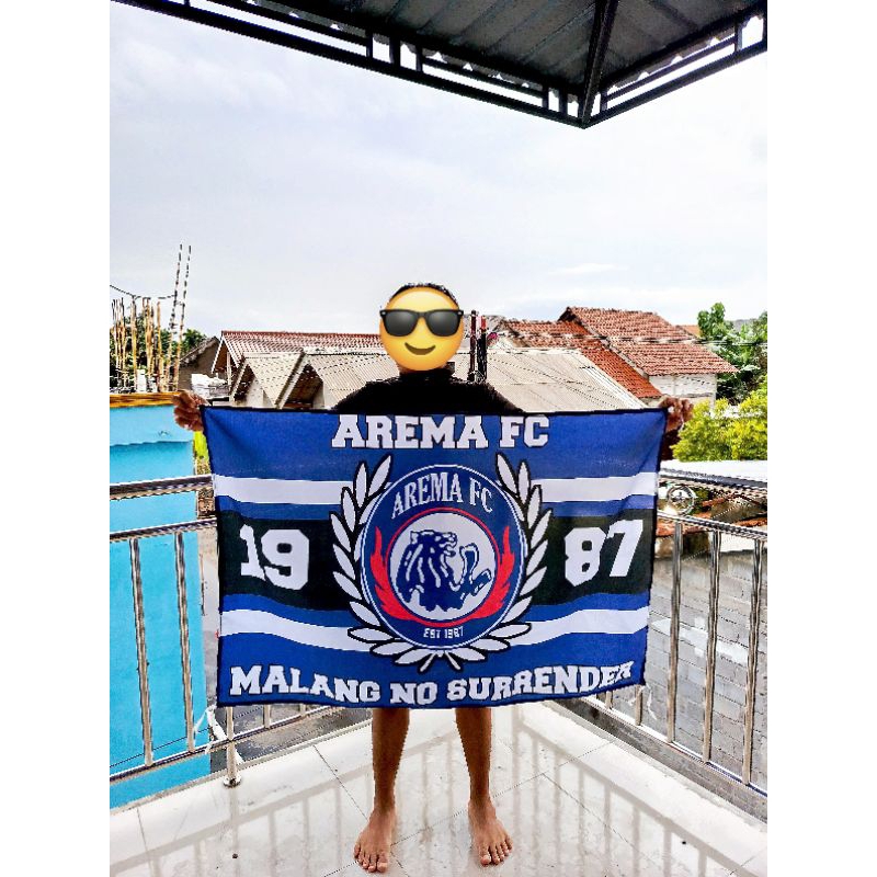 BENDERA AREMA FC READY STOK UKURAN 90X60