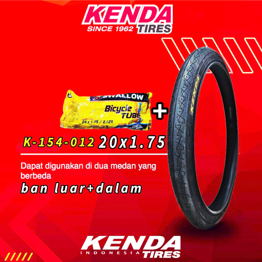 ban sepeda 20x1.75 KENDA /ban luar dalam 20x1.75 sepeda bmx lipat minion dll