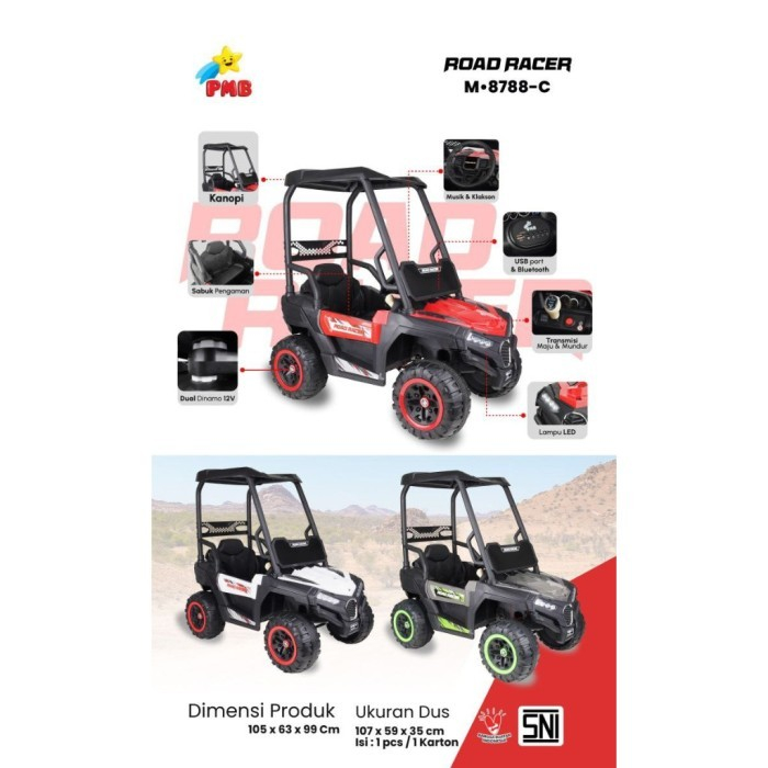 MAINAN MOBIL AKI PMB JEEP PMB 8788 UTX M-8788 // MOBIL AKI JEEP UTX M-8788-A NUV PMB