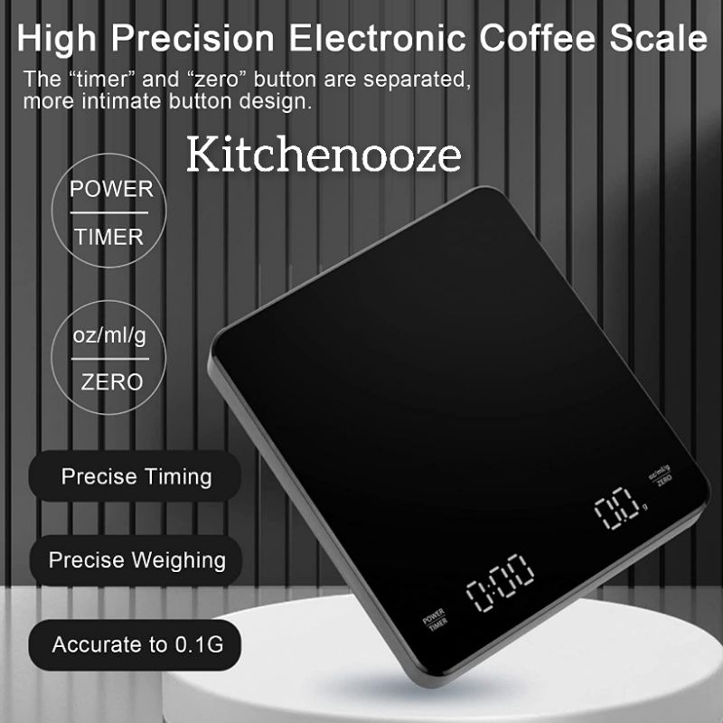 Timbangan Kopi Digital Timer Scale I New Coffee Scale Rechargeable USB