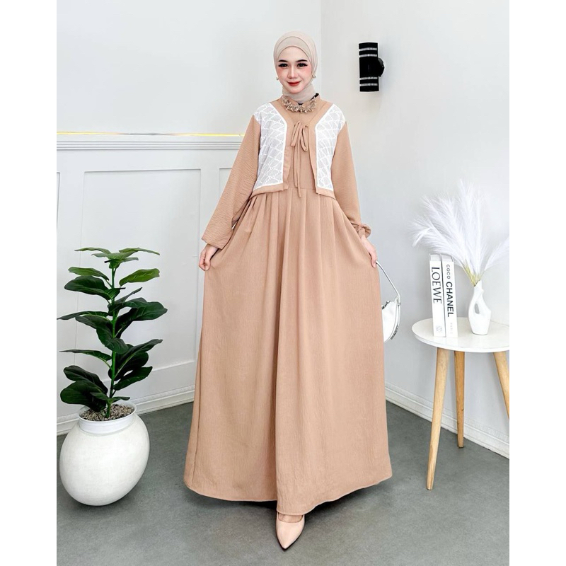 Gamis mix burkat gamis Wanita Terbaru 2025 Gamis kondangan Gamis borkat Gamis kekinian mix burkat ti