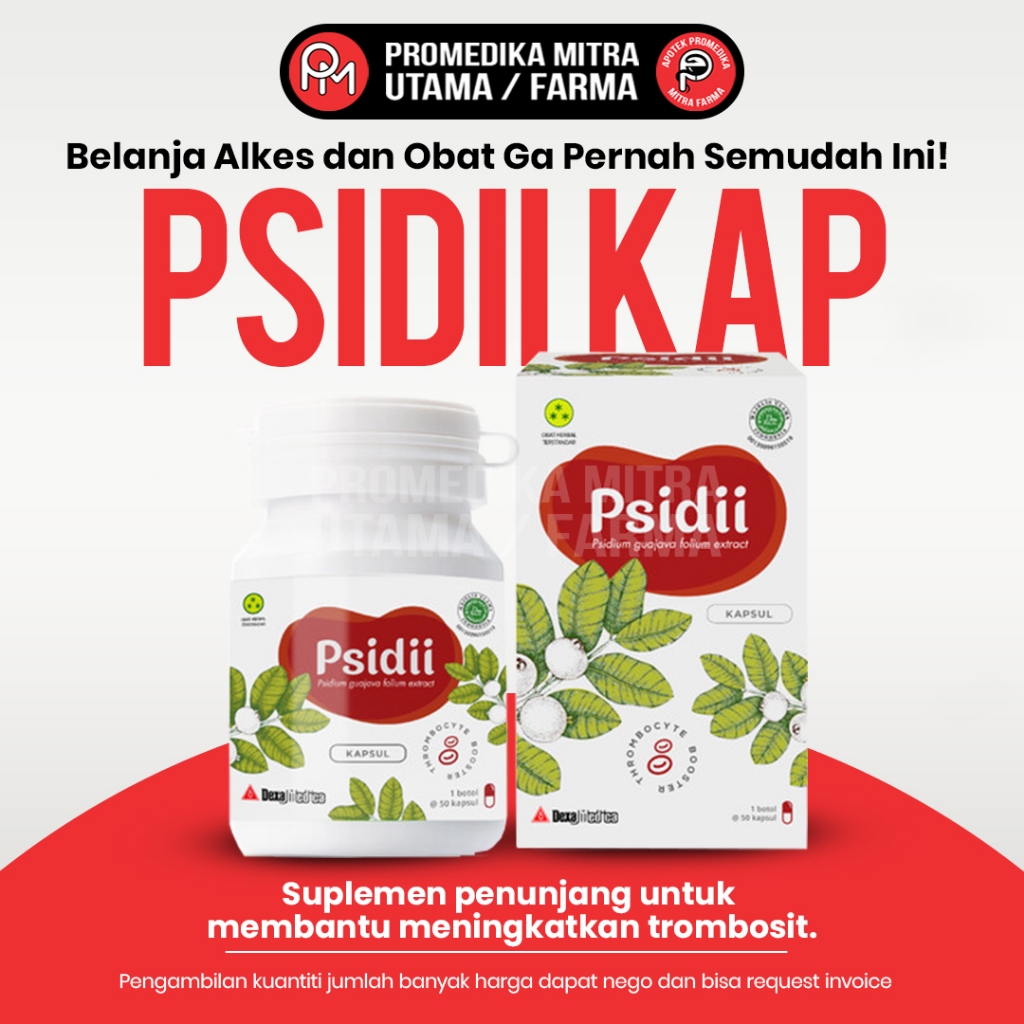 

PSIDII 50 Kapsul/Kapsul penambah trombosit/Botol