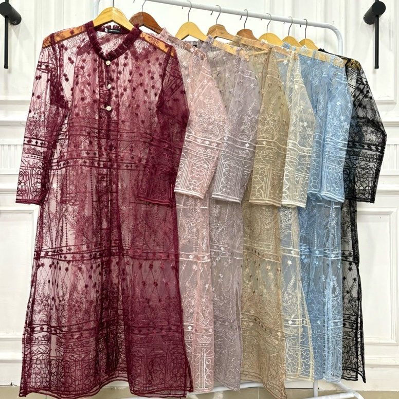 Super Promo GAIA Outer Brukat Kondangan Wanita Tile Sapto Panjang