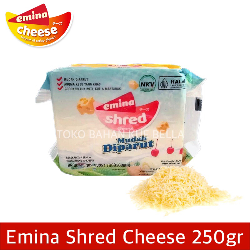 

Keju EMINA SHRED 250gr - Cheddar Cheese