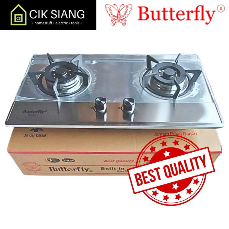Kompor Tanam 2 Tungku Butterfly Gas LPG BIN8713 BIN 8713