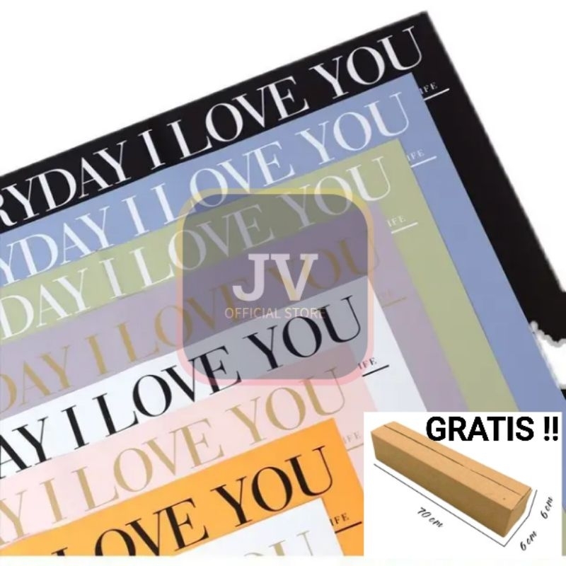 

(20 LEMBAR) Kertas Cellophane Impor Valentine I Love You Untuk Buket Bunga & Hampers, Flower Wrapping Paper Celophane Import, Free Packing Kardus !