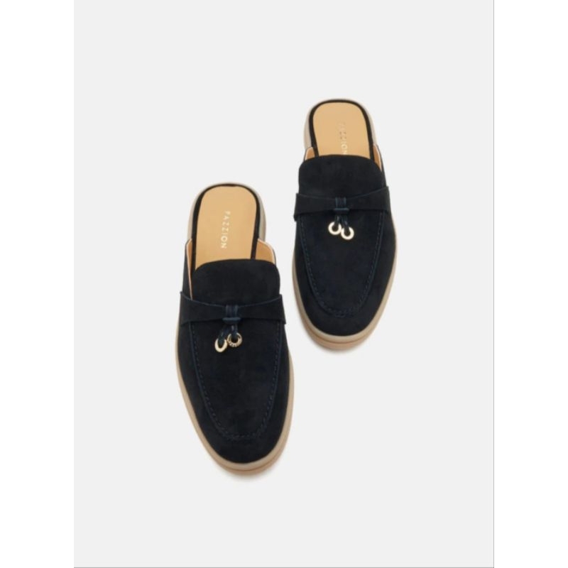 PRE ORDER - PAZZION ORIGINAL MAVIS SUEDE MULES BLACK