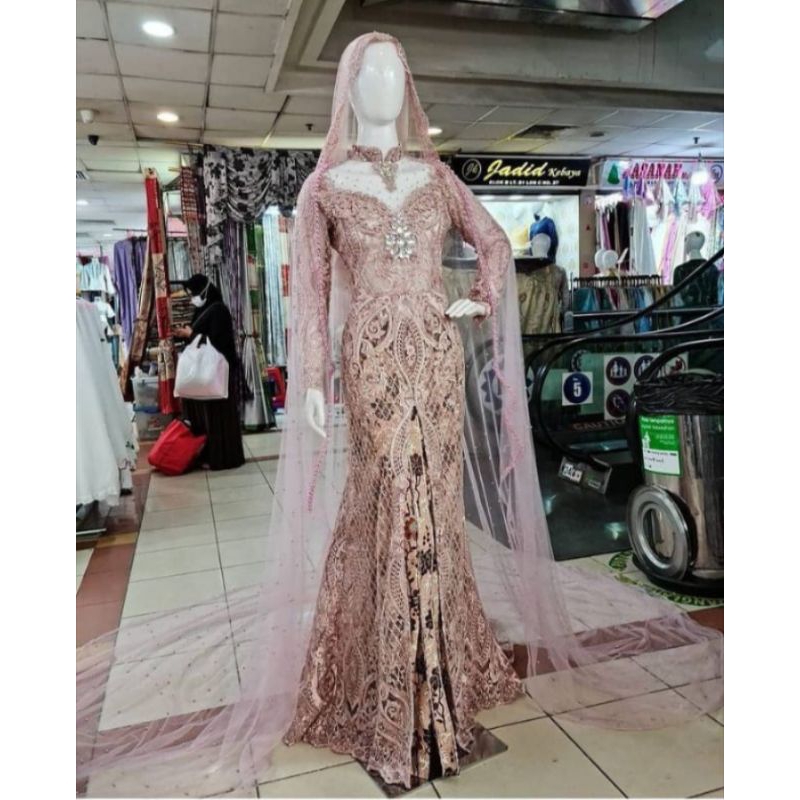 kebaya rose gold/ dusty pink full Payet