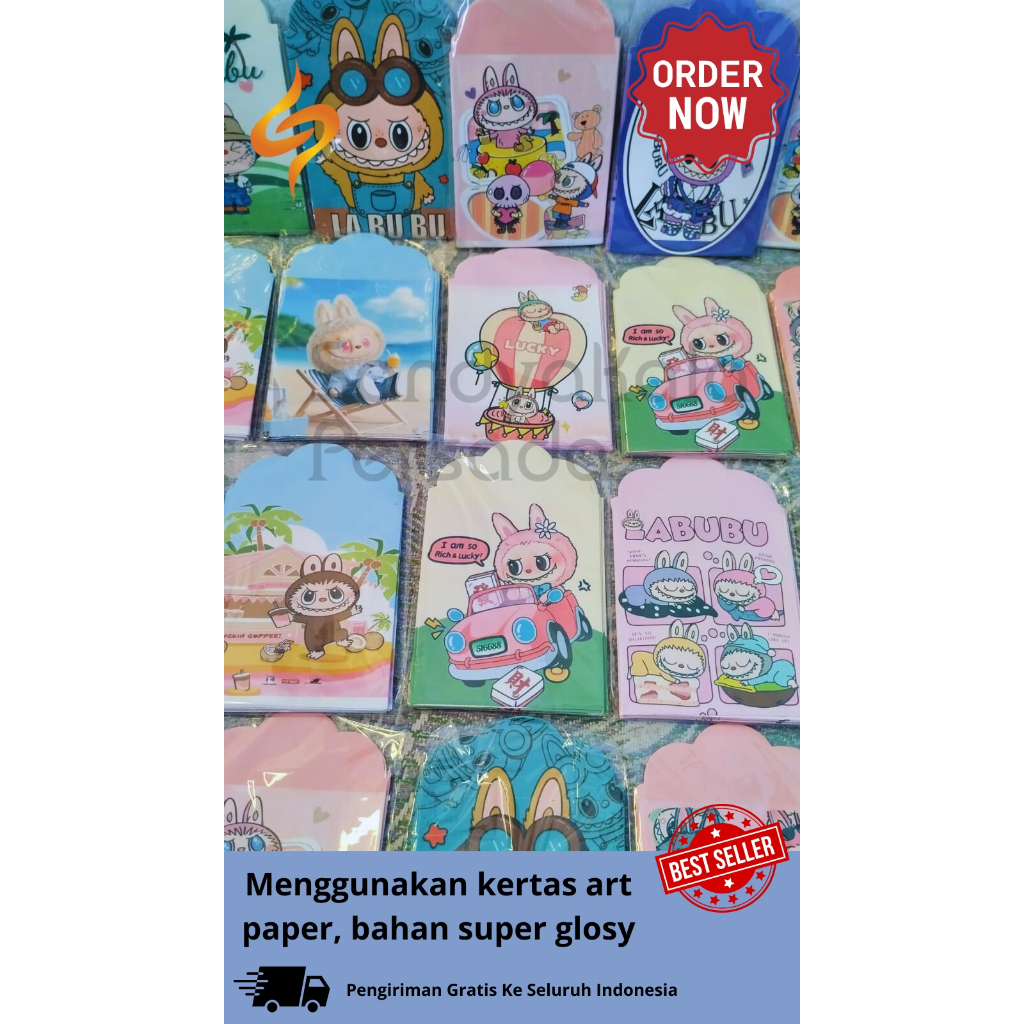 

Amplop THR Ekslusif, Design Kekinian Karakter Labubu, Ukuran Medium (1 Pack isi 10)