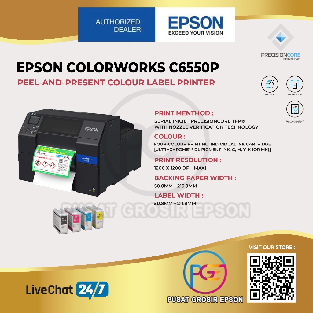 

Printer Label Epson ColorWorks C6055P C-6055P C 6055P GARANSI RESMI DAN ORIGINAL