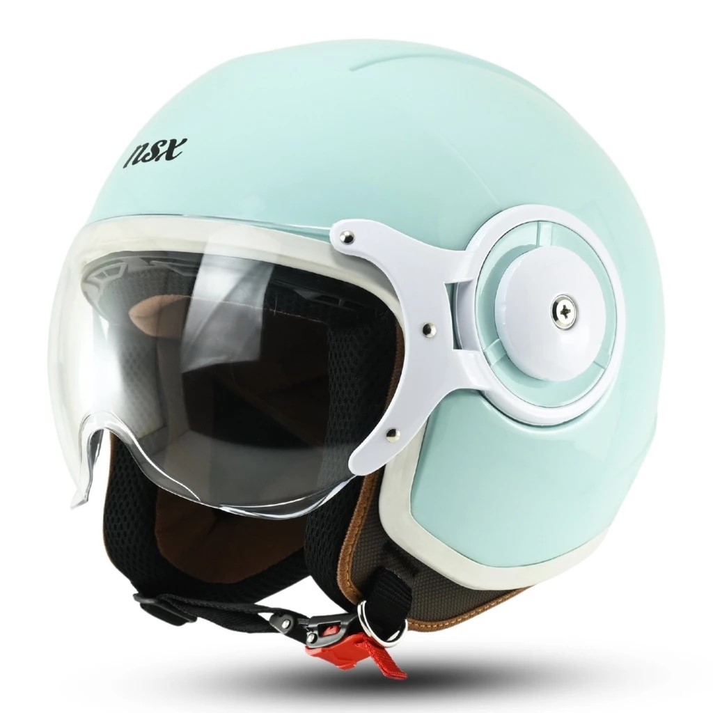 Helm NSX Scudetto I Helm Hijab Sage Gren I Helm Retro Wanita Pria Motor SNI