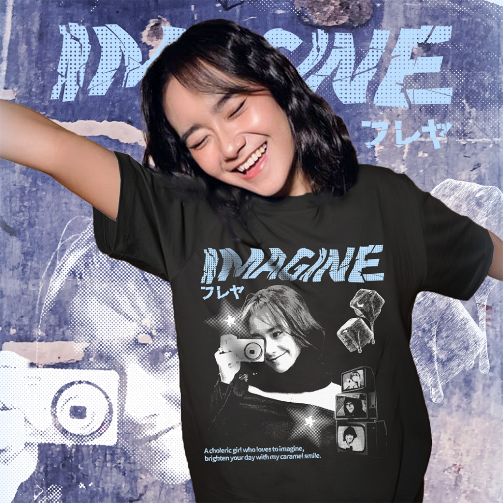Boxy Oversize T-Shirt Freya JKT48 Member Grime Edition