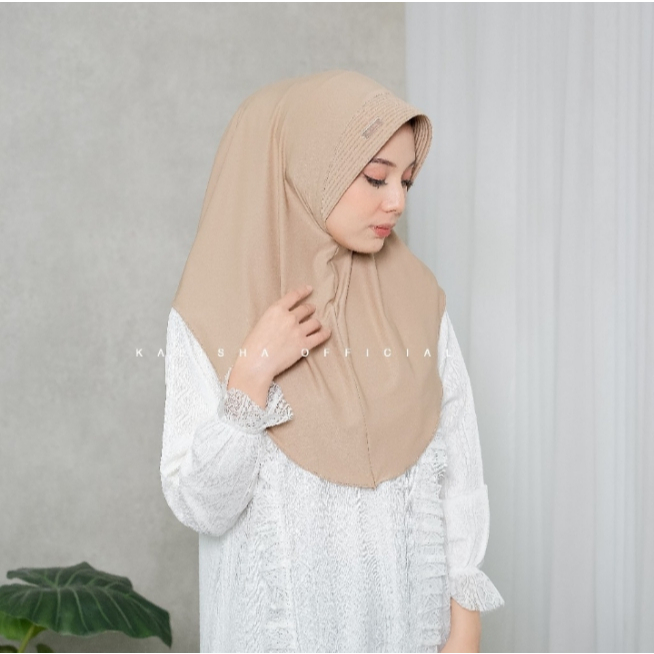 Hijab Bergo Hamidah Size M kerudung instan Label Besi/hijab sport/jilbab sport