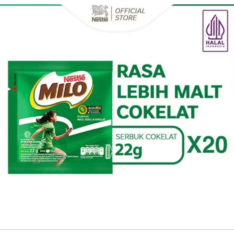 

Milo Active Go 22g x 2 renceng