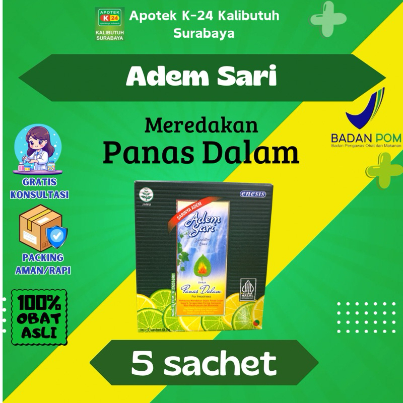 

ADEM SARI 5sachet Meredakan Panas dalam