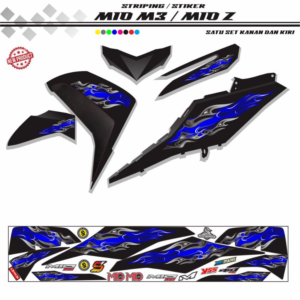 STIKER MIO M3 125/ STRIPING KEREN MOTOR MIO Z STIKER