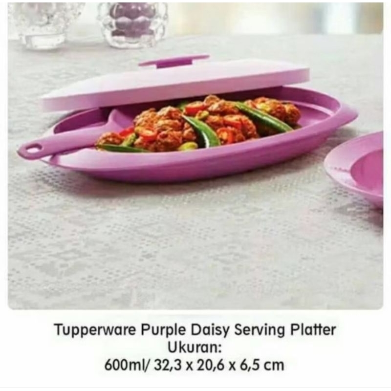 NEW Blossom Purple Daisy Platter / Blossom ungu Tupperware