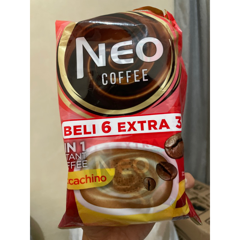 

Neo Coffee Kopi Instan Moccachino Pack 20 gr isi 6 + 3 pcs