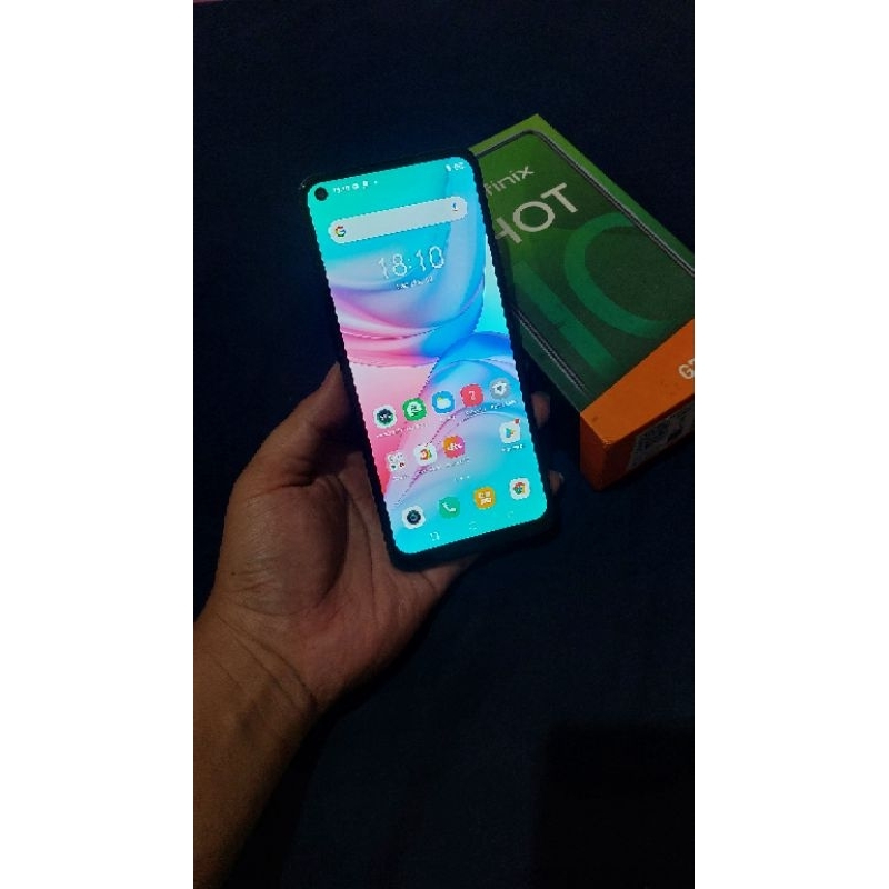 infinix hot 10 jernih 4gb 64gb fulset bagus ori model kamera bagus hp bekas murah