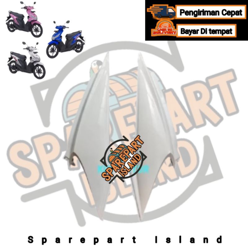 COVER BODY SAMPING KANAN-KIRI BEAT KARBU WARNA PUTIH - BODY SAMPING BEAT KARBU PUTIH