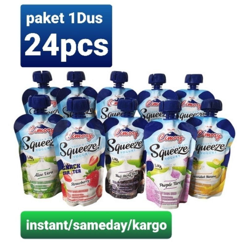 

(1 dus 24pcs) Squeeze yogurt cimory 120g BISA MIX