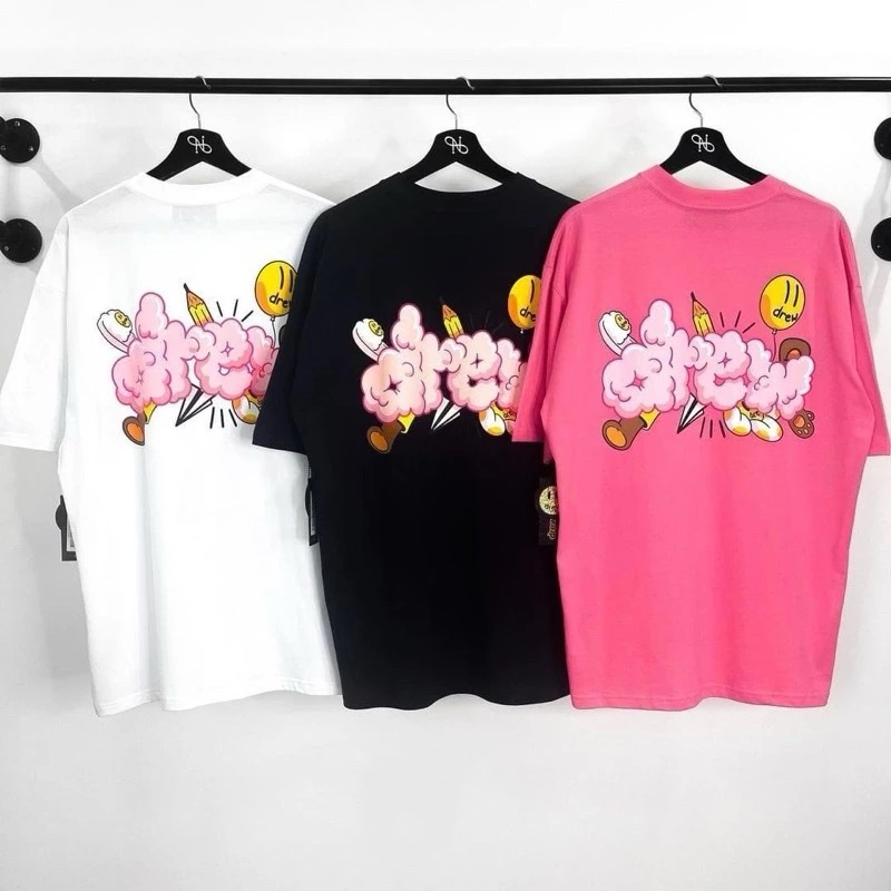 [COD] Kaos Oversize Branded Drew House Doodle Joy Tee Black Premium