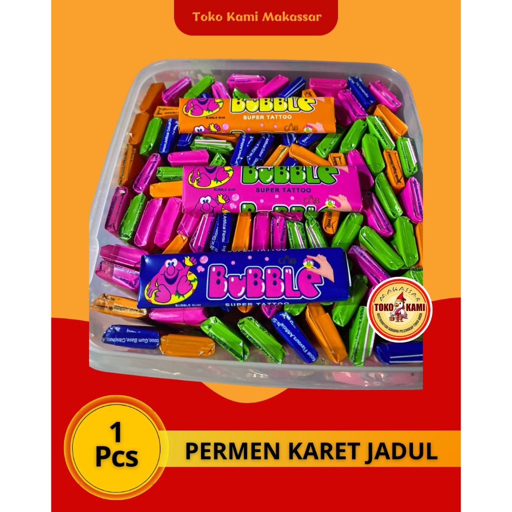 

PERMEN KARET JADUL BUBLE GUM SUPER TATTO