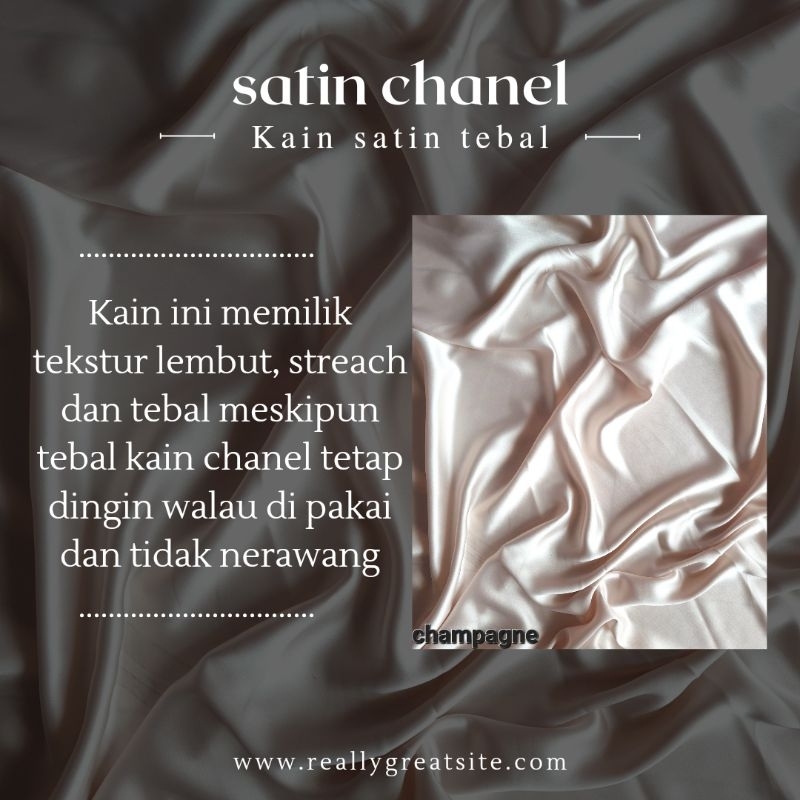 kain satin silk chanel streach teball