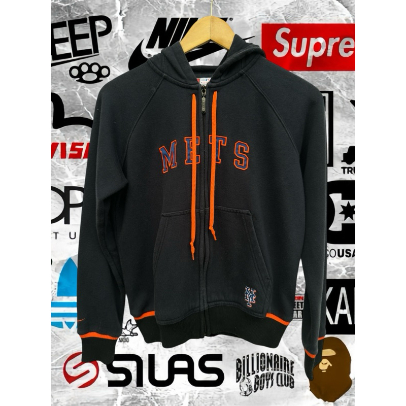 hoodie zipper by Nike center team x MLB METS NY Vintage