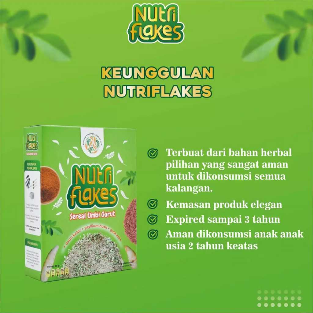 

GFD Nutriflakes Orinal Sereal Umbi Garut Atasi Asam Lambung dan Masalah Pencernaan