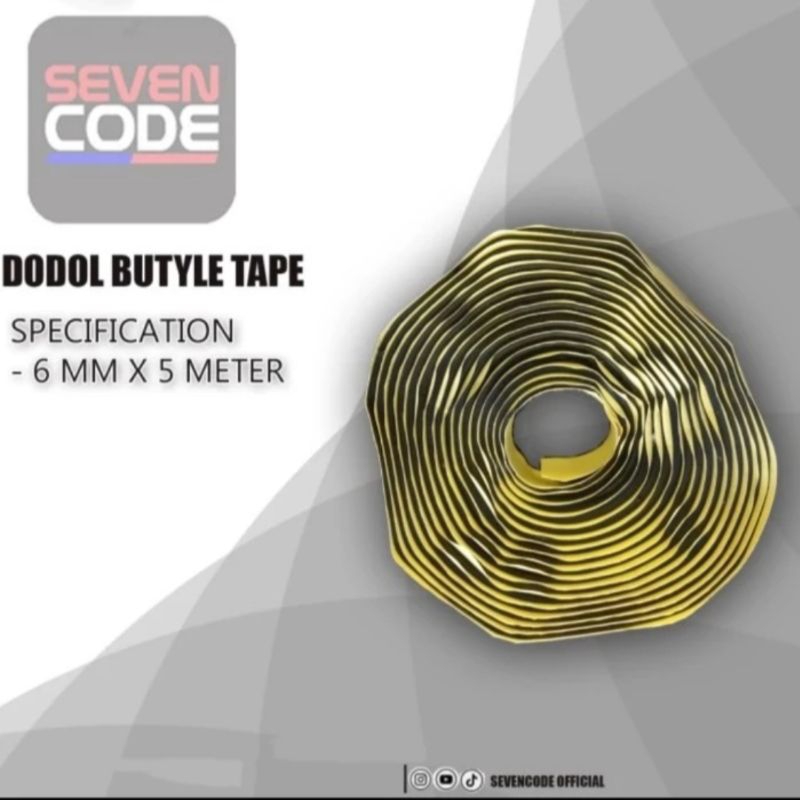 

LEM DODOL BUTYL / LEM KACA MOBIL HEADLAMP 6MM x 5 METER WATERPROOF