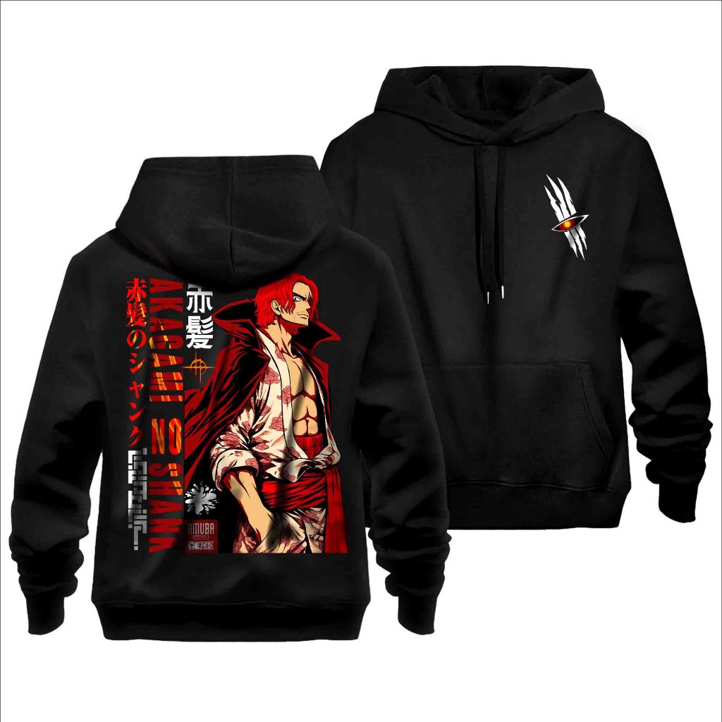 Jaket Hoodie AKAGAMI NO SHANK EMPEROR PIRATER Onepiece - T shirt Kaos Anime One piece Yonko Red Hair