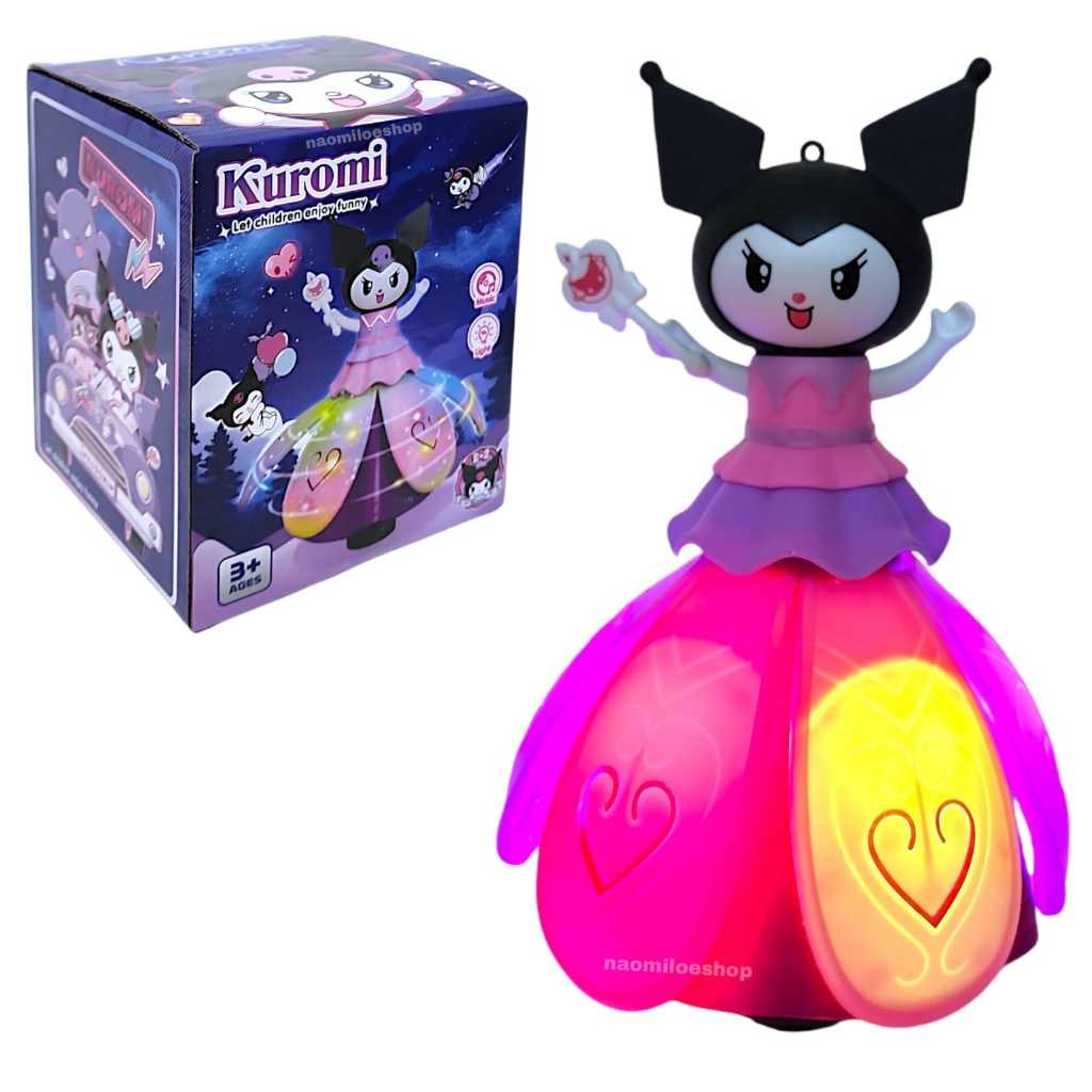 Mainan Dancing Princess Angel Girl Kuromi Mainan Boneka Berlampu Bisa Menari dan Musik Dancing Princ
