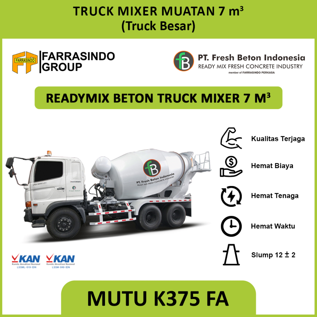 Readymix Fresh Beton Indonesia - MUTU K-375 FA