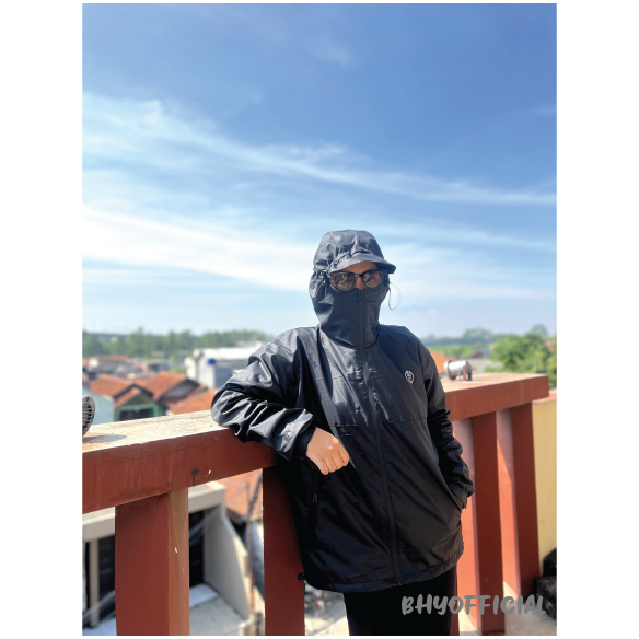 BRAVEHY Jaket Gorpcore Jaket Gunung Jaket Goretex Anti Air Parasut Alpen Balon Warna  Hitam Hijau Ar