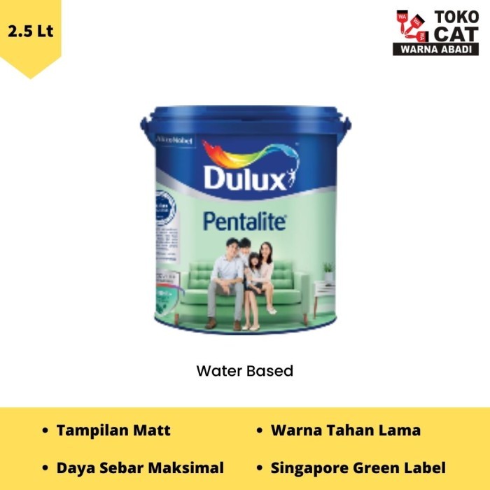 Dulux Pentalite Cat Tembok Interior 2.5 Liter - Warna Pasture Green 30GY 23/232