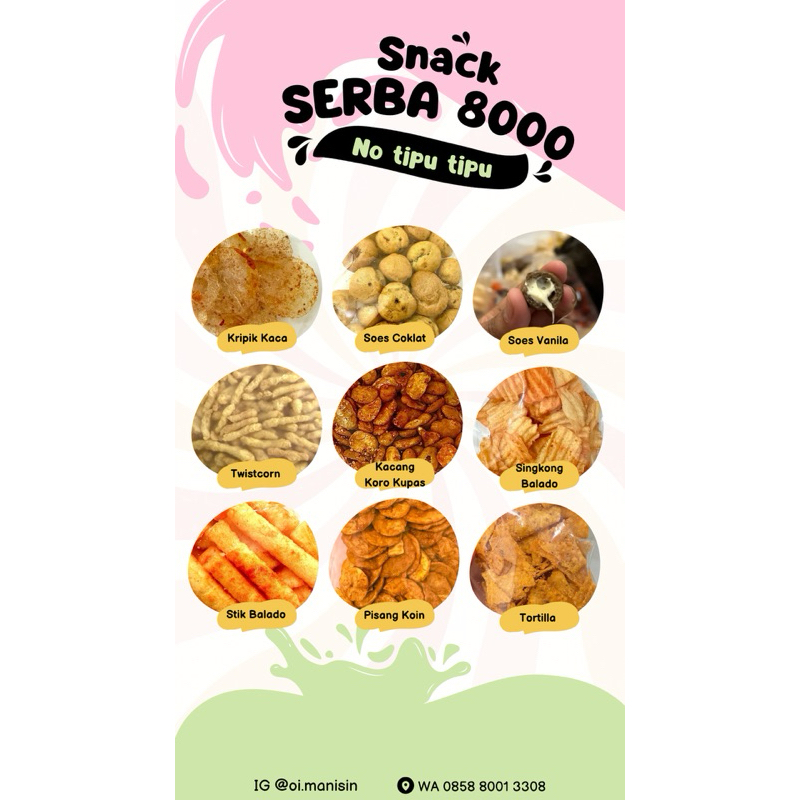 

SNACK PEDAS MANIS CAMILAN SERBA 8000