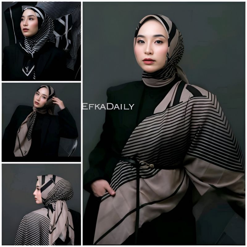 HIJAB SEGI EMPAT MOTIF LY VOAL PREMIUM LASSERCUT