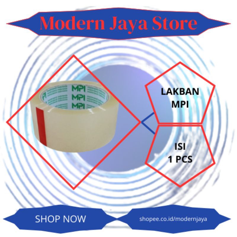 

Lakban MPI 45mm x 100yard 1pcs