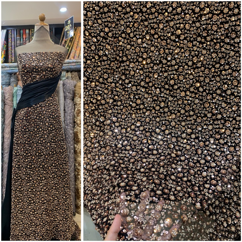 Bahan kain payet full sequin / Bahan kebaya full payet