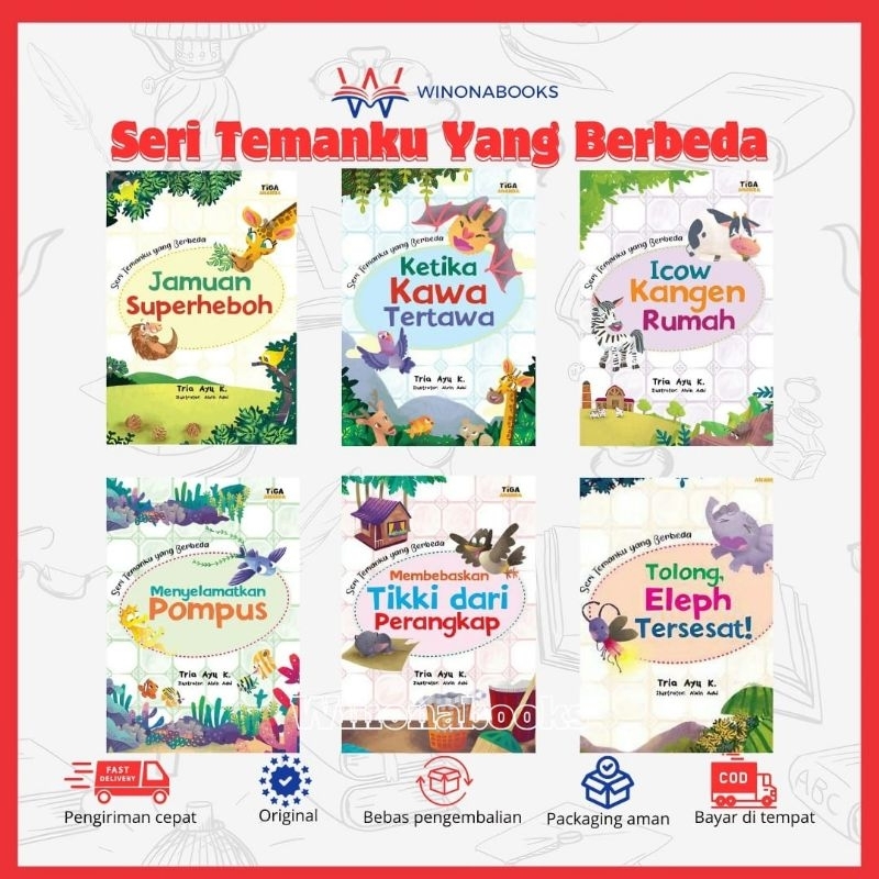 Seri Temanku Yang Berbeda : Jamuan Superheboh Menyelamatkan Pompus Ketika Kawa Tertawa Icow Kangen Rumah Tolong Eleph Tersesat cerita seru dan menarik