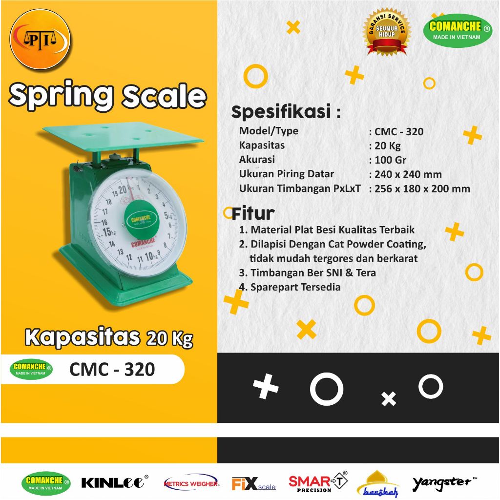 Timbangan pegas piring datar 100% made in vietnam