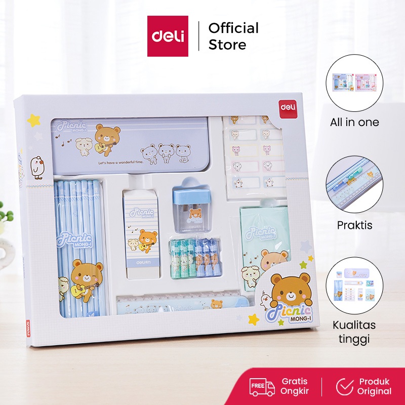 

Deli Set Alat Tulis Sekolah / School Stationary Set Pink Biru Paket Hemat Super Lengkap 68891