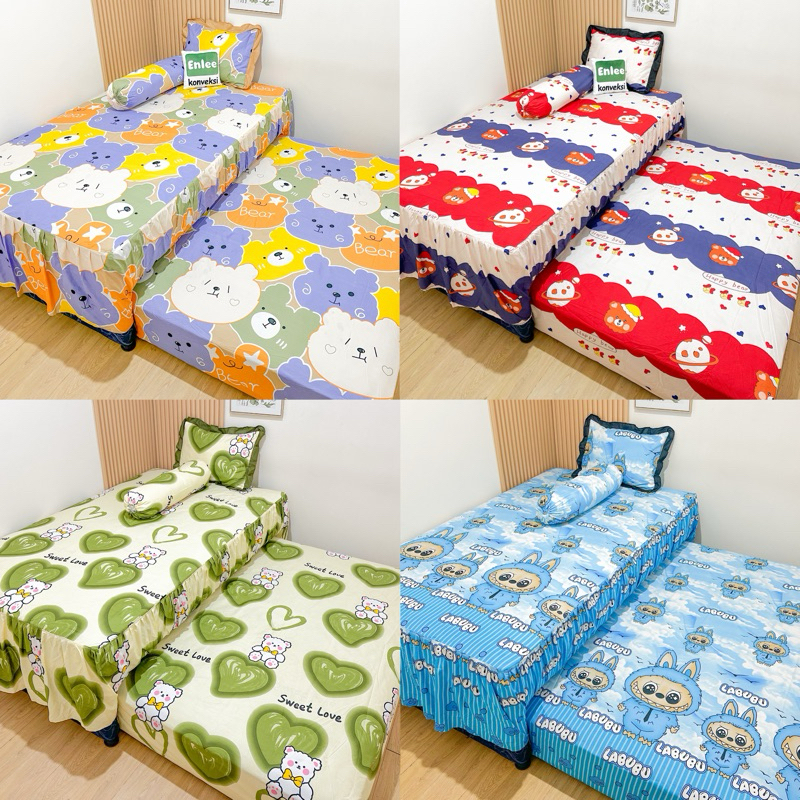 SPREI SORONG MOTIF TERBARU | SPREI SORONG 120x200 RUMBAI | SPREI DOUBLE BED