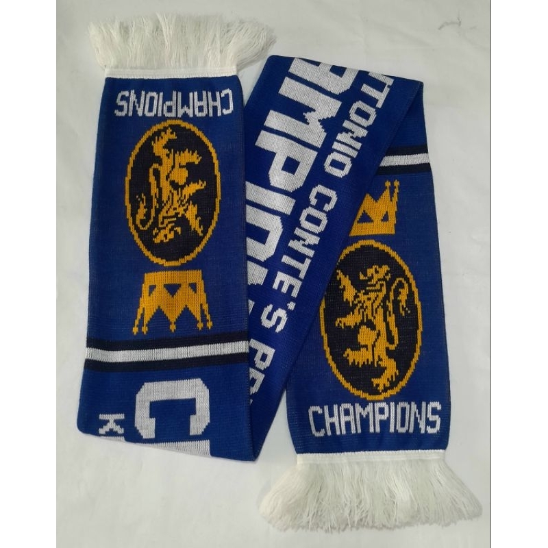 syal scarf CHELSEA - ANTONIO CONTE CHAMPIONS 2017