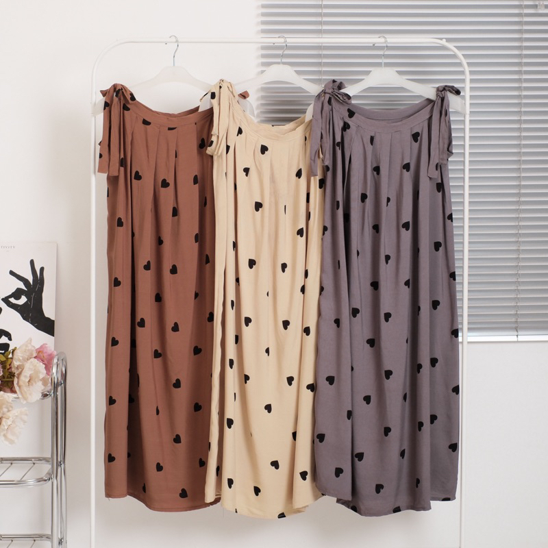 daster batik tali pundak bahan rayon busui jumbo motif love