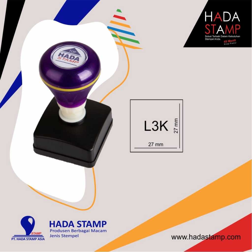 

Gramedia Banjarmasin - L3K Stempel Flash/Laser Ukuran Kotak Standar By Hada Stamp