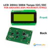 LCD 20X4 2004 Hijau Arduino Raspberry Compatible Green 20x04 I2C - LCD i2C