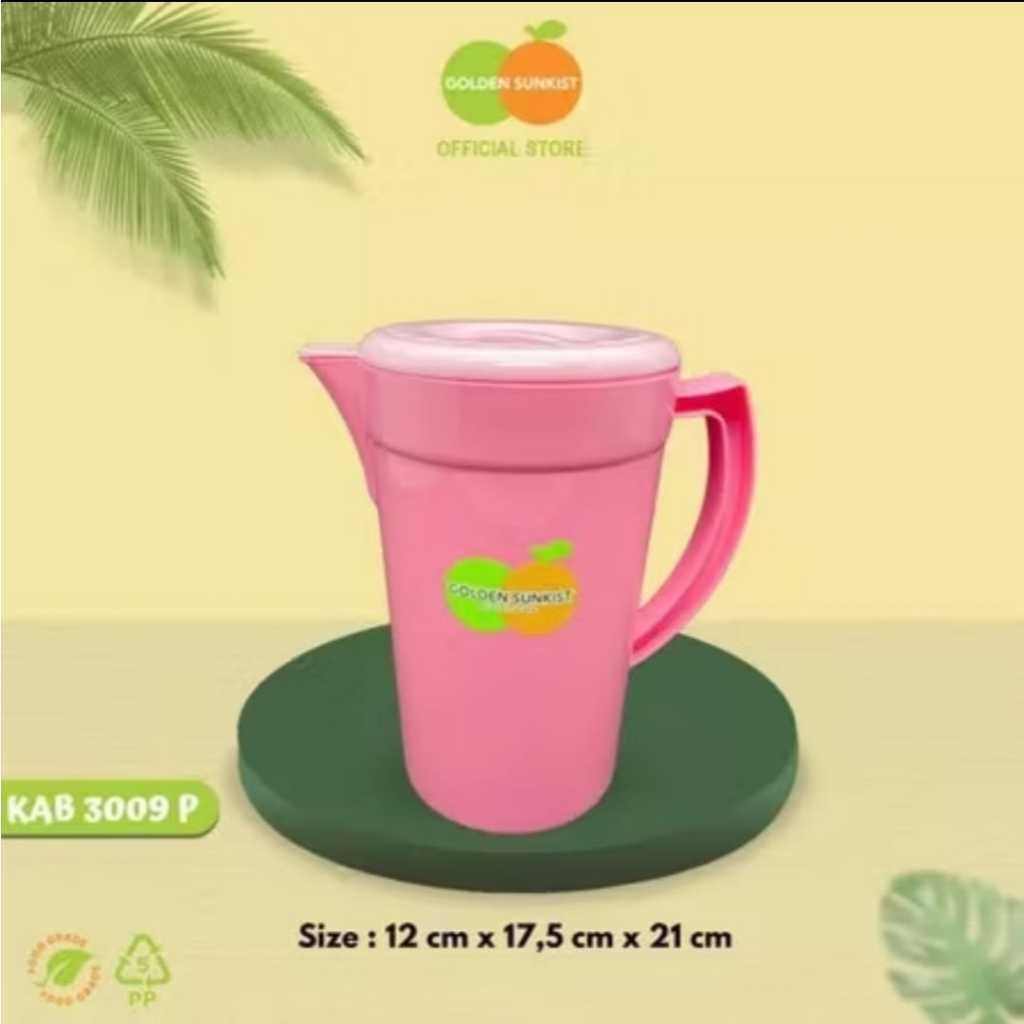 Mitra Loka Teko Plastik 1.5 Liter KAB 3009 Eskan Pink Golden Sunkist
